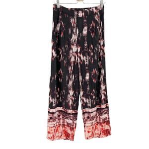 Cynthia Rowley Womens Silk Boho Casual Tie Dye Wide Leg‎ Pull On Pants Size 2